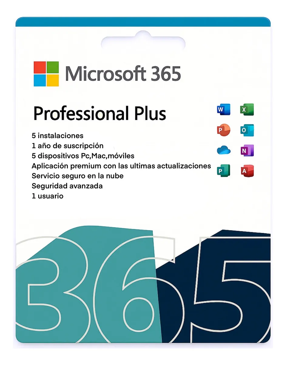Microsoft 365 Original – 1TB en la Nube y Hasta 5 Dispositivos